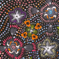 Aboriginal Artwork by Runa Napangardi Williams, Ngurlu Jukurrpa (Native Seed Dreaming), 40x40cm