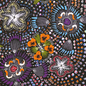 Aboriginal Artwork by Runa Napangardi Williams, Ngurlu Jukurrpa (Native Seed Dreaming), 40x40cm - ART ARK®