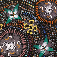 Aboriginal Artwork by Runa Napangardi Williams, Ngurlu Jukurrpa (Native Seed Dreaming), 40x40cm