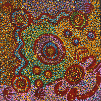 Aboriginal Artwork by Ruth Nungarrayi Spencer, Wardapi Jukurrpa (Goanna Dreaming) - Yarripurlangu, 30x30cm