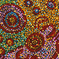 Aboriginal Artwork by Ruth Nungarrayi Spencer, Wardapi Jukurrpa (Goanna Dreaming) - Yarripurlangu, 30x30cm