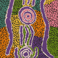 Aboriginal Artwork by Ruth Nungarrayi Spencer, Wardapi Jukurrpa (Goanna Dreaming) - Yarripilangu, 61x30cm