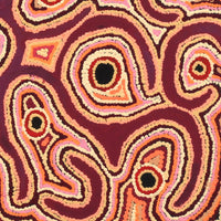 Aboriginal Artwork by Ruth Napaljarri Stewart, Ngatijirri Jukurrpa (Budgerigar Dreaming), 30x30cm