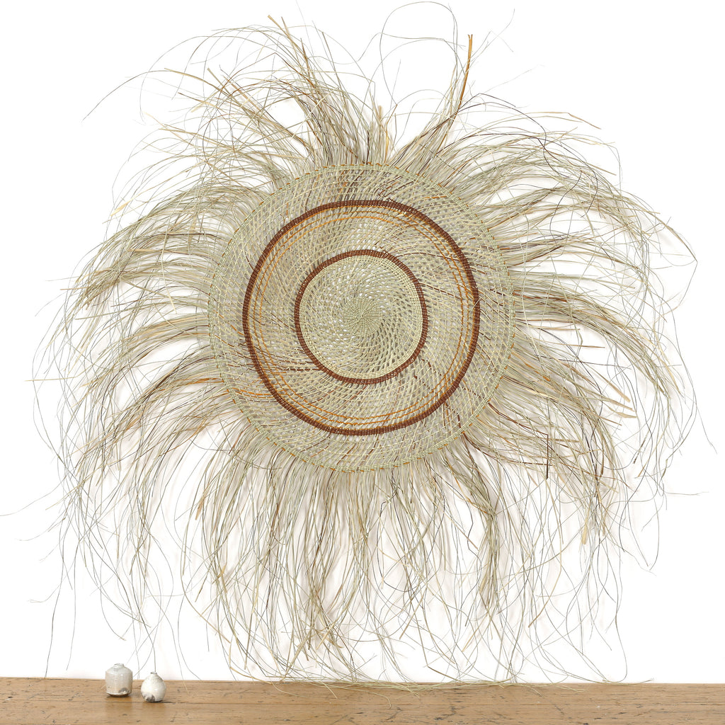 Aboriginal Artwork by Mary Guyula Rruwaypi - Woven Mat - 140cm