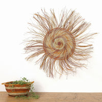 Aboriginal Artwork by Mary Guyula Rruwaypi - Woven Mat - 90cm