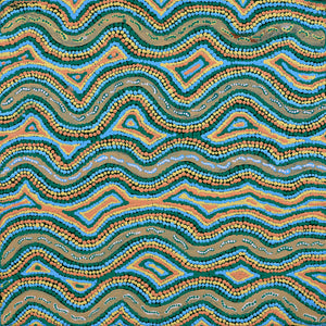 Aboriginal Artwork by Ryan Japangardi Woods, Puturlu Jukurrpa (Mt Theo Dreaming), 30x30cm - ART ARK®