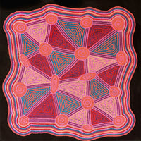 Aboriginal Artwork by Sabrina Nungarrayi Gibson, Yankirri Jukurrpa (Emu Dreaming) - Ngarlikurlangu, 91x91cm