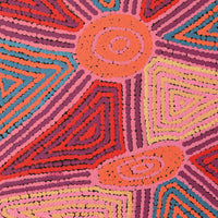 Aboriginal Artwork by Sabrina Nungarrayi Gibson, Yankirri Jukurrpa (Emu Dreaming) - Ngarlikurlangu, 91x91cm