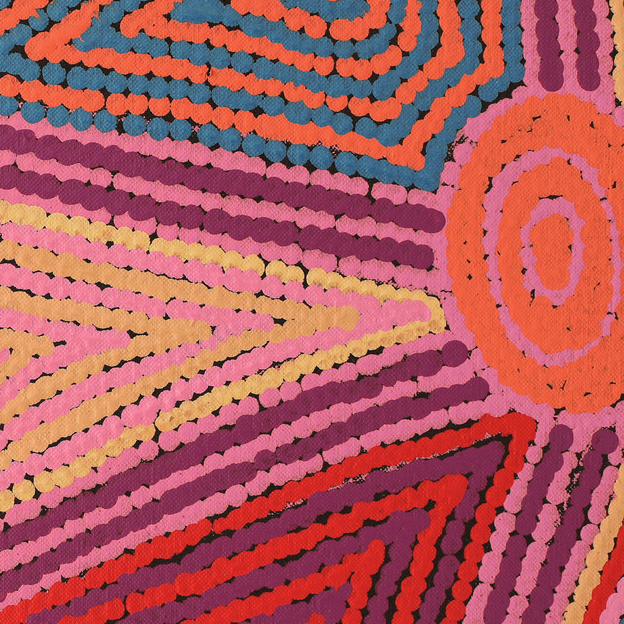 Aboriginal Artwork by Sabrina Nungarrayi Gibson, Yankirri Jukurrpa (Emu Dreaming) - Ngarlikurlangu, 91x91cm