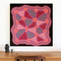 Aboriginal Artwork by Sabrina Nungarrayi Gibson, Yankirri Jukurrpa (Emu Dreaming) - Ngarlikurlangu, 91x91cm