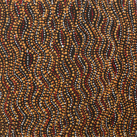 Aboriginal Artwork by Sabrina Nangala Robertson, Ngapa Jukurrpa (Water Dreaming) - Pirlinyarnu, 30x30cm