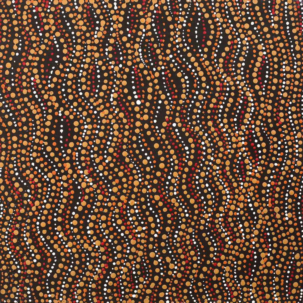 Aboriginal Artwork by Sabrina Nangala Robertson, Ngapa Jukurrpa (Water Dreaming) - Pirlinyarnu, 30x30cm - ART ARK®