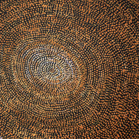 Aboriginal Artwork by Sarah Napurrurla Leo, Ngapa Jukurrpa (Water Dreaming), 30x30cm