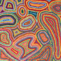 Aboriginal Artwork by Sarah Napaljarri Simms, Pikilyi Jukurrpa (Vaughan Springs Dreaming), 122x61cm