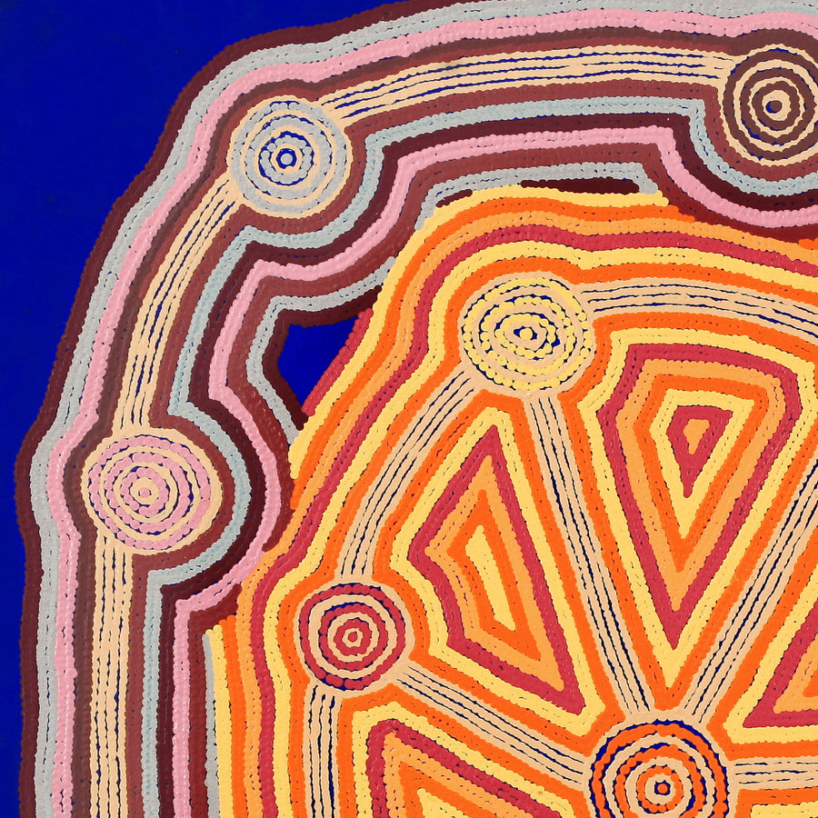 Aboriginal Artwork by Sabrina Nungarrayi Gibson, Yankirri Jukurrpa (Emu Dreaming) - Ngarlikurlangu, 122x107cm