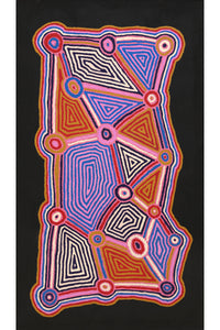 Aboriginal Artwork by Sabrina Nungarrayi Gibson, Yankirri Jukurrpa (Emu Dreaming) - Ngarlikurlangu, 107x61cm - ART ARK®