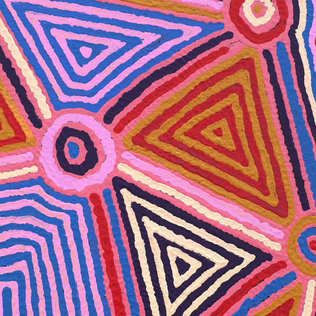Aboriginal Artwork by Sabrina Nungarrayi Gibson, Yankirri Jukurrpa (Emu Dreaming) - Ngarlikurlangu, 107x61cm