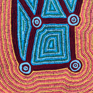 Aboriginal Art by Sabrina Nungarrayi Gibson, Yankirri Jukurrpa (Emu Dreaming) - Ngarlikurlangu, 76x46cm - ART ARK®