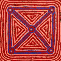 Aboriginal Artwork by Sabrina Nungarrayi Gibson, Yankirri Jukurrpa (Emu Dreaming) - Ngarlikurlangu, 30x30cm