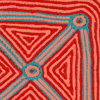Aboriginal Artwork by Sabrina Nungarrayi Gibson, Yankirri Jukurrpa (Emu Dreaming) - Ngarlikurlangu, 30x30cm