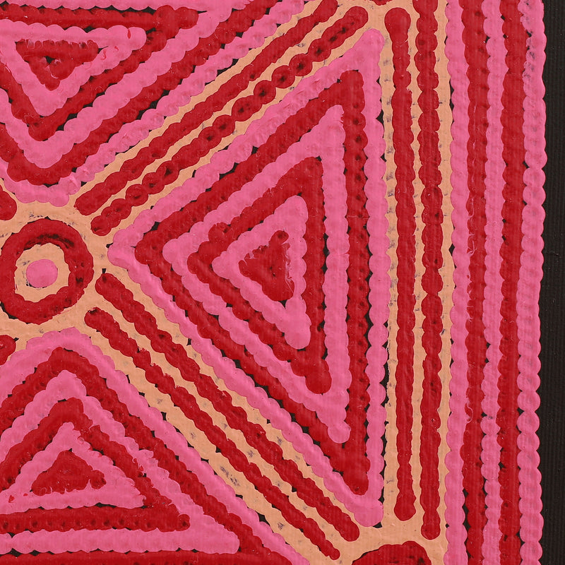 Aboriginal Artwork by Sabrina Nungarrayi Gibson, Yankirri Jukurrpa (Emu Dreaming) - Ngarlikurlangu, 30x30cm