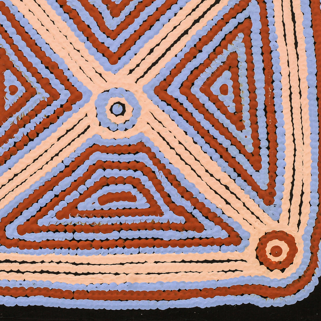 Aboriginal Artwork by Sabrina Nungarrayi Gibson, Yankirri Jukurrpa (Emu Dreaming) - Ngarlikurlangu, 30x30cm