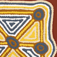 Aboriginal Artwork by Sabrina Nungarrayi Gibson, Yankirri Jukurrpa (Emu Dreaming) - Ngarlikurlangu, 30x30cm