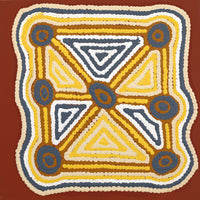 Aboriginal Artwork by Sabrina Nungarrayi Gibson, Yankirri Jukurrpa (Emu Dreaming) - Ngarlikurlangu, 30x30cm