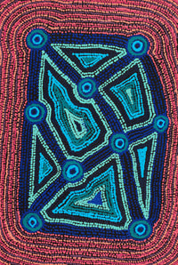 Aboriginal Artwork by Sabrina Nungarrayi Gibson, Yankirri Jukurrpa (Emu Dreaming) - Ngarlikurlangu, 91x61cm