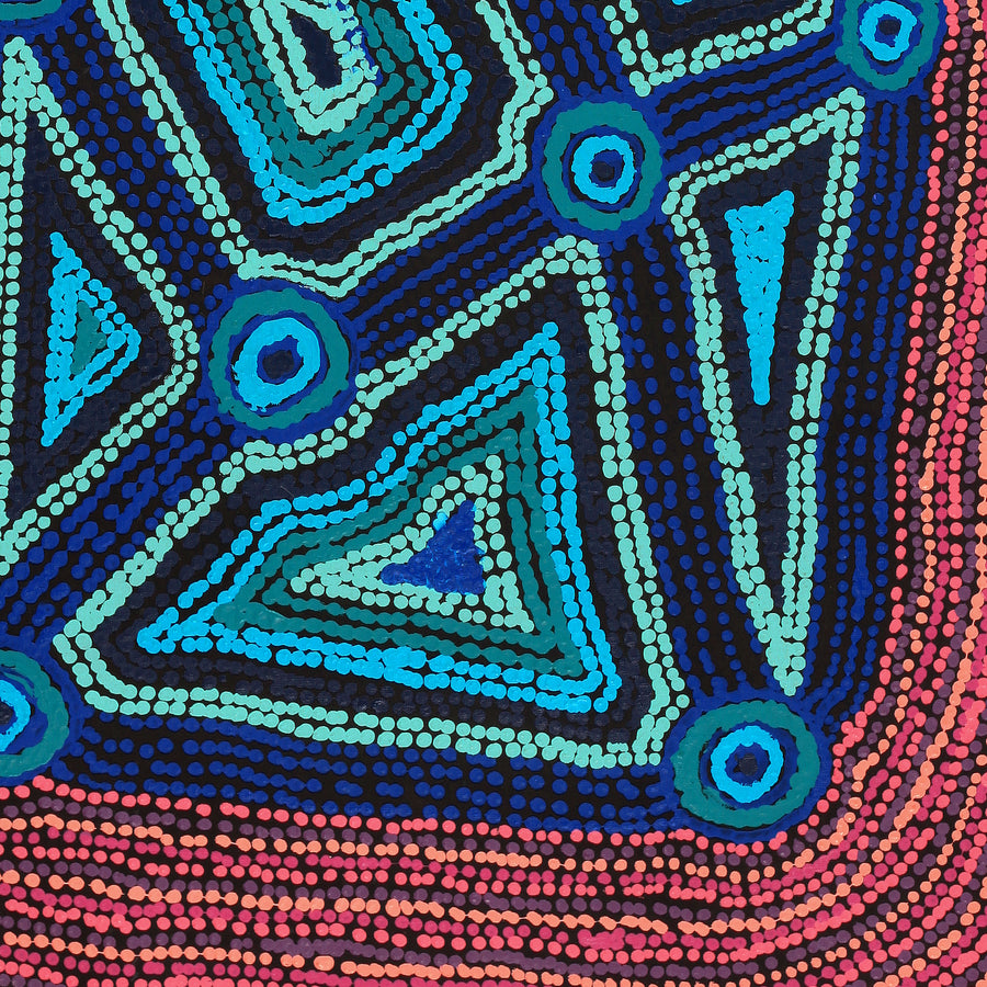 Aboriginal Artwork by Sabrina Nungarrayi Gibson, Yankirri Jukurrpa (Emu Dreaming) - Ngarlikurlangu, 91x61cm