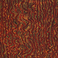 Aboriginal Artwork by Sabrina Nangala Robertson, Ngapa Jukurrpa (Water Dreaming) - Pirlinyarnu, 107x76cm
