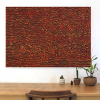 Aboriginal Artwork by Sabrina Nangala Robertson, Ngapa Jukurrpa (Water Dreaming) - Pirlinyarnu, 107x76cm