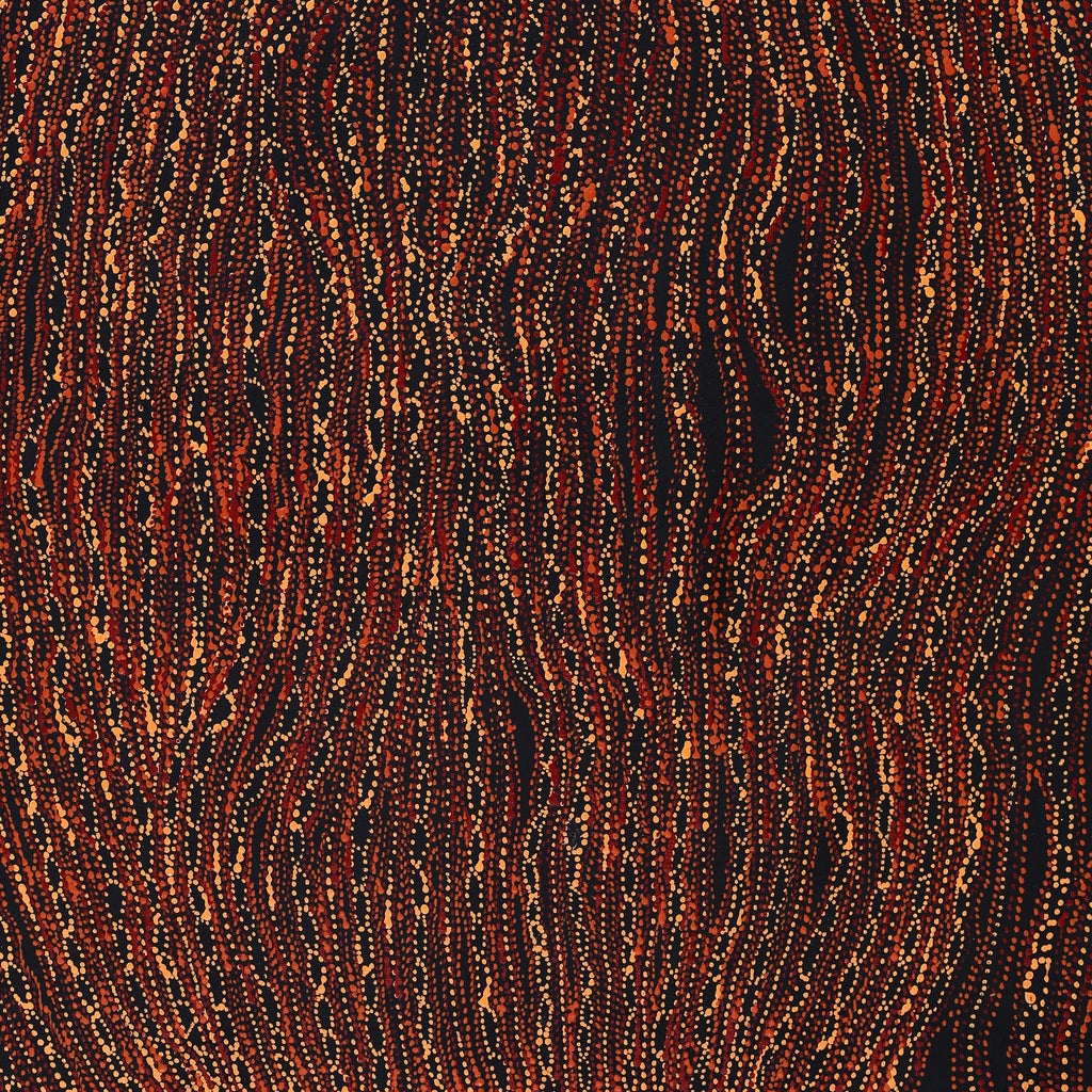 Aboriginal Artwork by Sabrina Nangala Robertson, Ngapa Jukurrpa (Water Dreaming) - Pirlinyarnu, 107x76cm