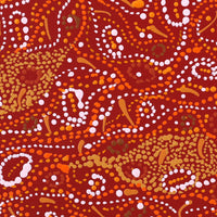 Aboriginal Art by Sabrina Nangala Robertson, Ngapa Jukurrpa (Water Dreaming) - Pirlinyarnu, 30x30cm - ART ARK®