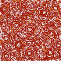 Aboriginal Artwork by Sabrina Nangala Robertson, Ngapa Jukurrpa (Water Dreaming) - Pirlinyarnu, 30x30cm