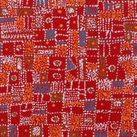 Aboriginal Artwork by Sabrina Nangala Robertson, Ngapa Jukurrpa (Water Dreaming) - Pirlinyarnu, 30x30cm