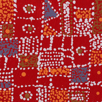 Aboriginal Artwork by Sabrina Nangala Robertson, Ngapa Jukurrpa (Water Dreaming) - Pirlinyarnu, 30x30cm