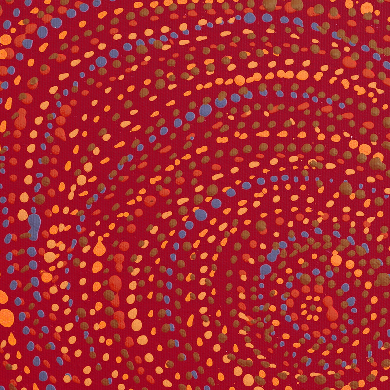 Aboriginal Artwork by Sabrina Nangala Robertson, Ngapa Jukurrpa (Water Dreaming) - Pirlinyarnu, 30x30cm