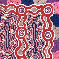 Aboriginal Artwork by Sabrina Nungarrayi Gibson, Yankirri Jukurrpa (Emu Dreaming) - Ngarlikurlangu, 30x30cm
