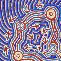 Aboriginal Artwork by Sabrina Nungarrayi Gibson, Yankirri Jukurrpa (Emu Dreaming) - Ngarlikurlangu, 30x30cm
