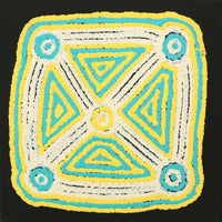 Aboriginal Artwork by Sabrina Nungarrayi Gibson, Yankirri Jukurrpa (Emu Dreaming) - Ngarlikurlangu, 30x30cm