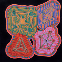 Aboriginal Artwork by Sabrina Nungarrayi Gibson, Yankirri Jukurrpa (Emu Dreaming) - Ngarlikurlangu, 91x91cm