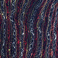 Aboriginal Artwork by Sabrina Nangala Robertson, Ngapa Jukurrpa (Water Dreaming) - Pirlinyarnu, 30x30cm