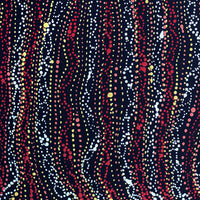 Aboriginal Artwork by Sabrina Nangala Robertson, Ngapa Jukurrpa (Water Dreaming) - Pirlinyarnu, 30x30cm