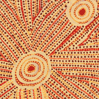 Aboriginal Artwork by Sam Tjapanangka George, Kalaya Tjukurrpa, 50x50cm