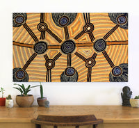 Aboriginal Artwork by Sam Tjapanangka George, Kalaya Tjukurrpa, 101x61