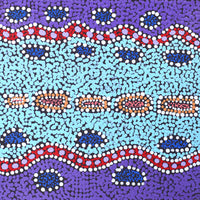 Aboriginal Artwork by Samantha Napurrurla Gibson, Lukarrara Jukurrpa, 30x30cm