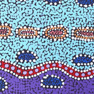 Aboriginal Artwork by Samantha Napurrurla Gibson, Lukarrara Jukurrpa, 30x30cm - ART ARK®