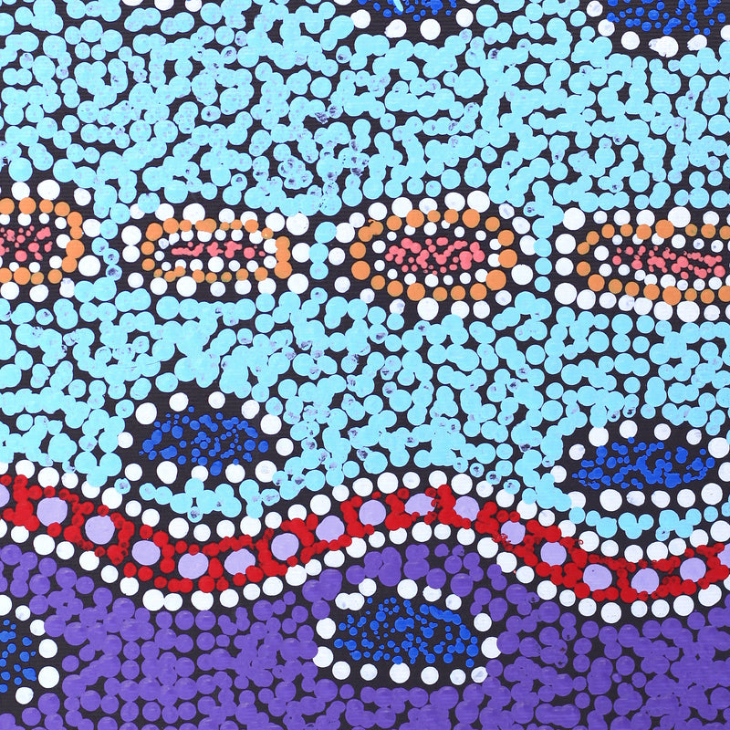 Aboriginal Artwork by Samantha Napurrurla Gibson, Lukarrara Jukurrpa, 30x30cm