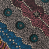 Aboriginal Artwork by Samara Napaljarri Dickson, Watiya-warnu Jukurrpa (Seed Dreaming), 30x30cm